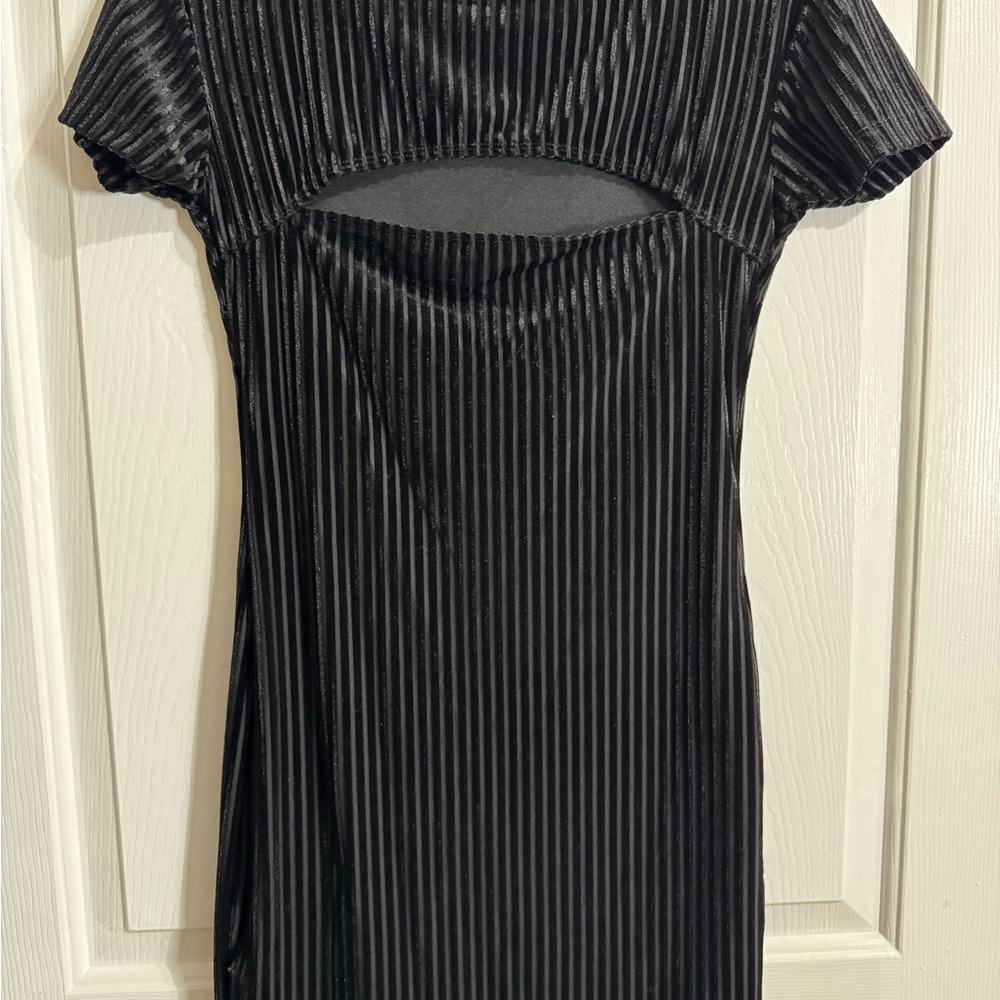 Elegant Black Velvet Dress